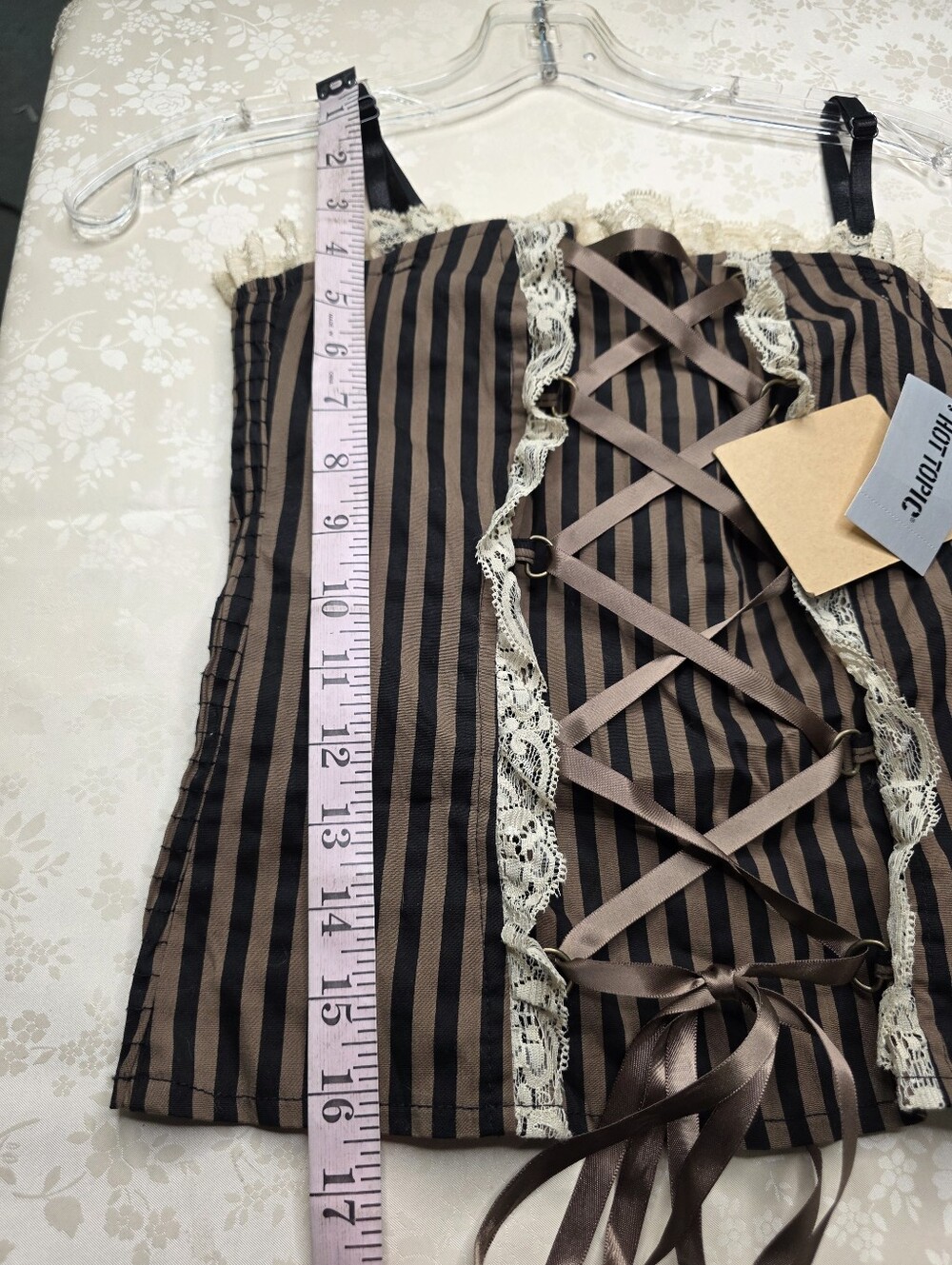 NWT Spin Doctor Steampunk Stripe Bustier Skirt Set S - Picture 8 of 16